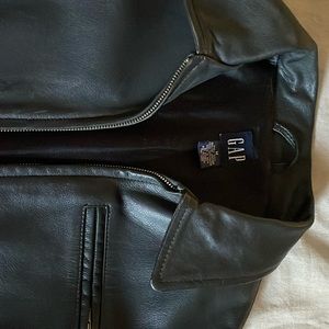 Ladies medium Gap black leather blazer
